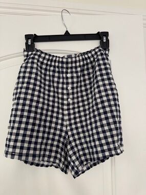 Brand new Womens Blue & White Button-Front Shorts